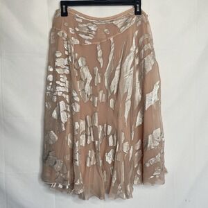 Blumarine Skirt Pink Italy Womens Size I44/D38 Silk Blend Romantic Whimsical